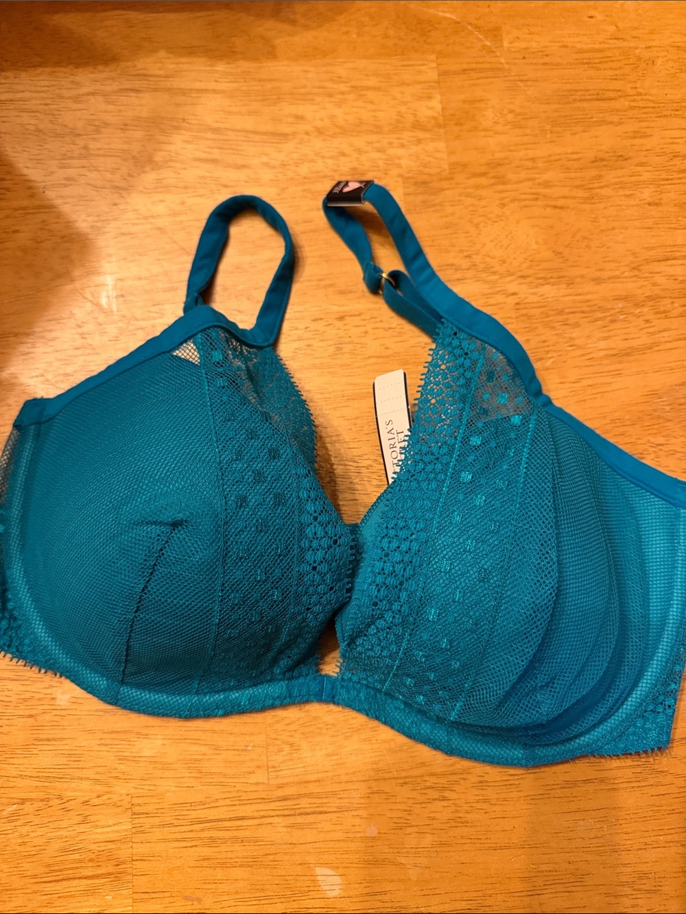 Victoria's Secret Teal Lace & Mesh Support Bra